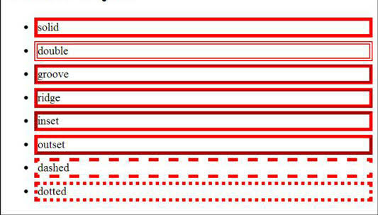HTML border