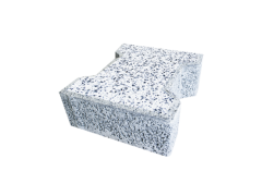 Beyaz Kumlamalı Kilit Taşı 8 cm | Dayanıklı Dış Mekan Zemini