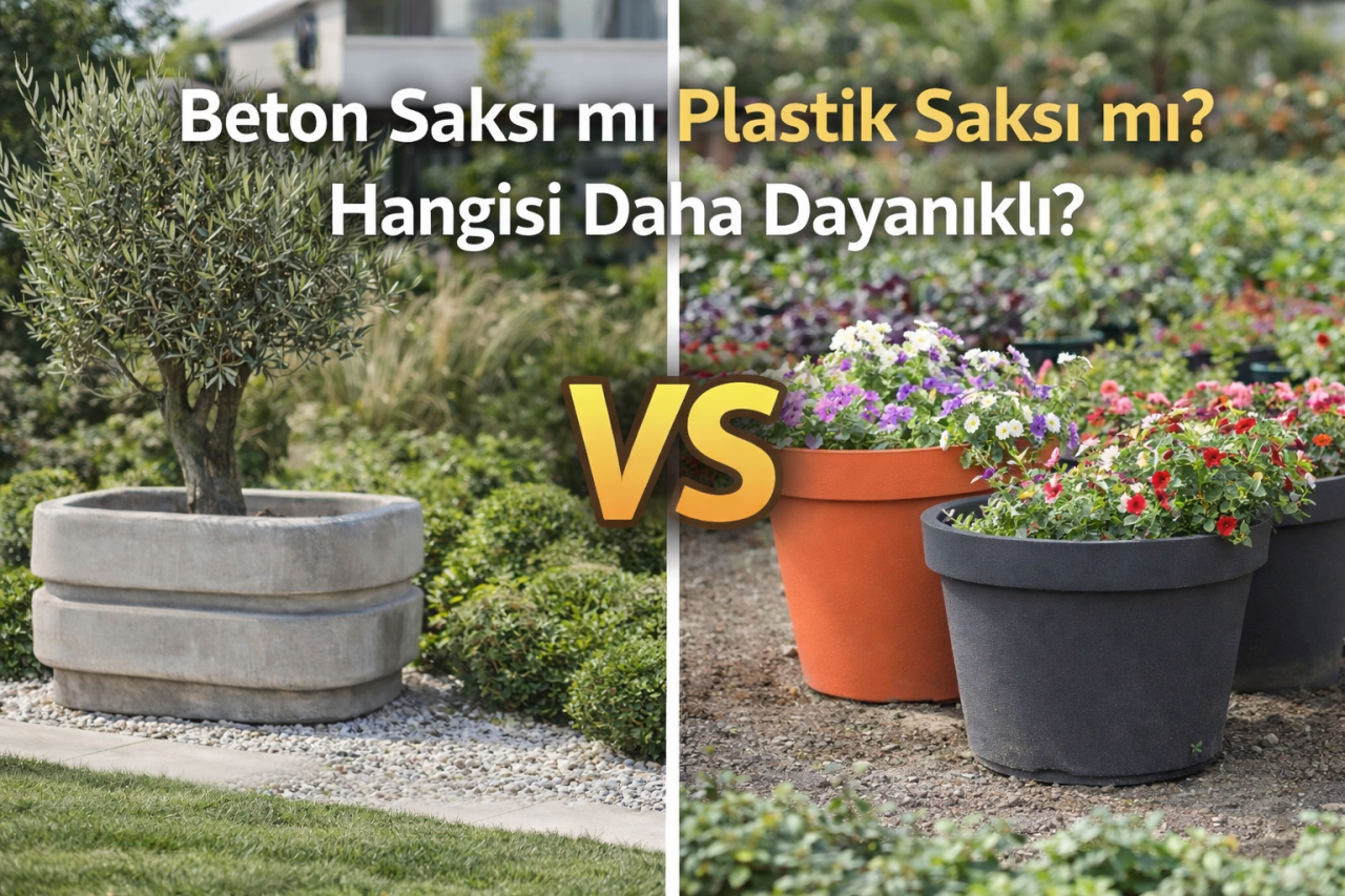 Beton Saksı mı Plastik Saksı mı? Hangisi Daha Dayanıklı?
