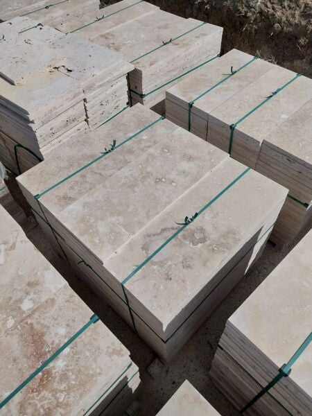 Light Traverten Zemin Kaplama 40x80x3