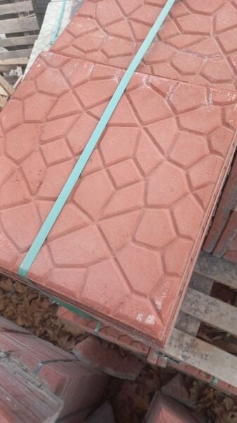 40x40 Gri Örümcek Desenli Beton Kaldırım Taşı