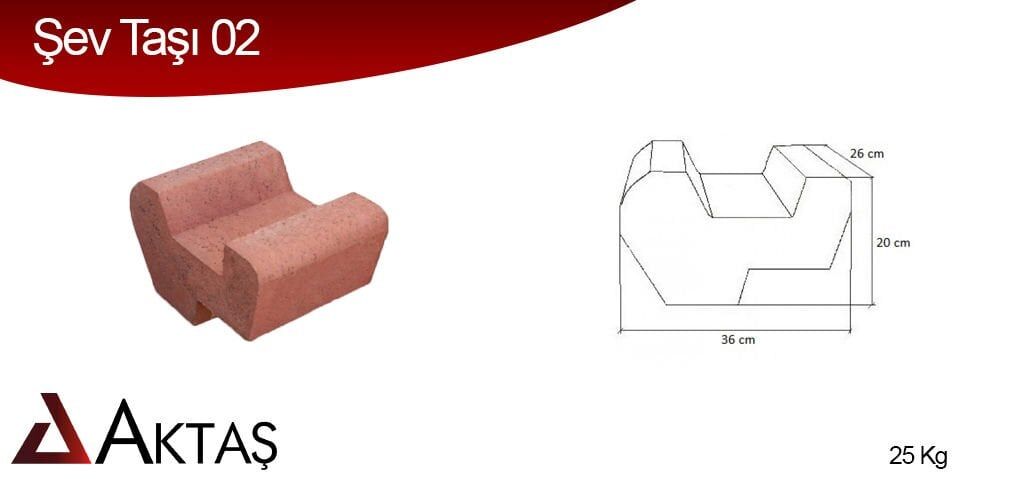 Kırmızı Kilitli Şev Taşı