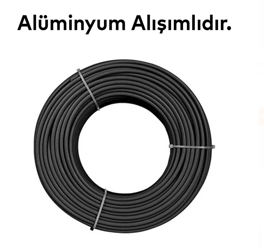 Badem10 TTR CCA Çok Telli Elektrik Kablosu 2x2.5 100 Metre