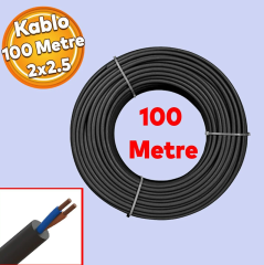Badem10 TTR CCA Çok Telli Elektrik Kablosu 2x2.5 100 Metre