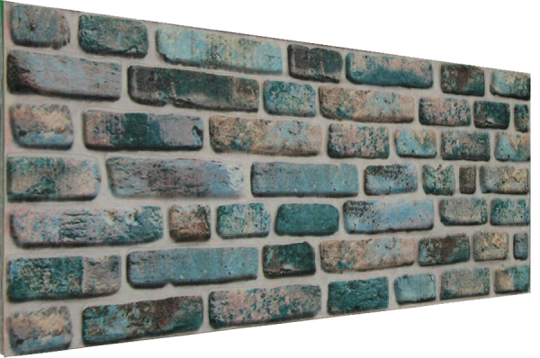 120'LİK BAROK TUĞLA PANELLER Yeşil
