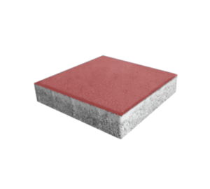 Kırmızı Kare Plaka Taşı | Canlı Dış Mekan Zemini