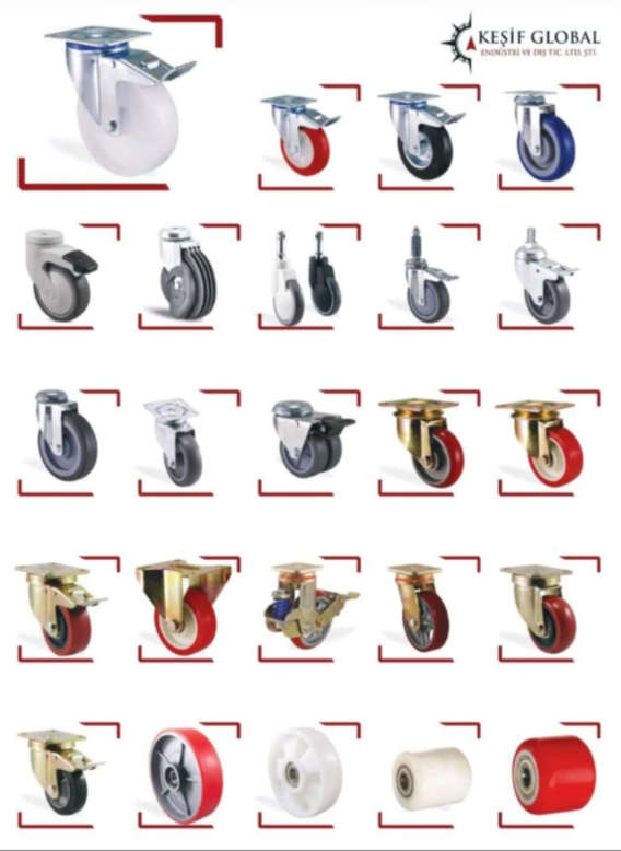 Tekerlek Çeşitleri - Endüstriyel ve Dekoratif Tekerlekler