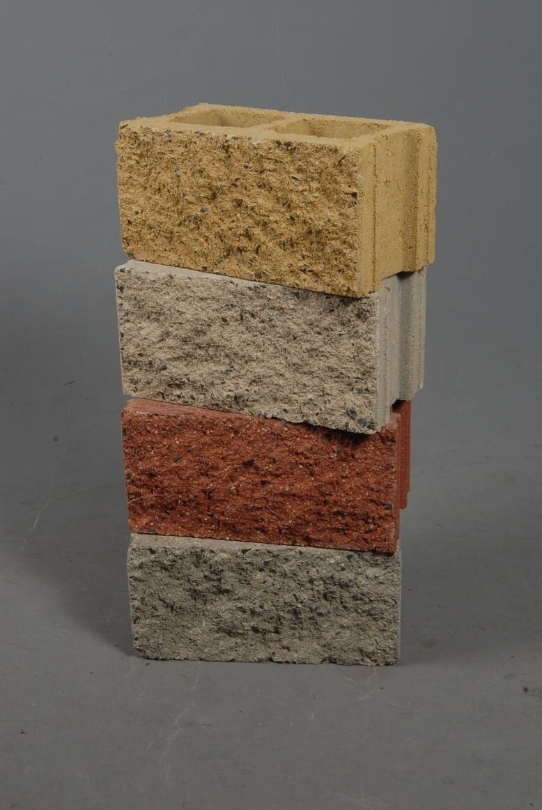 Kırmızı Tam Dolu Beton Briket