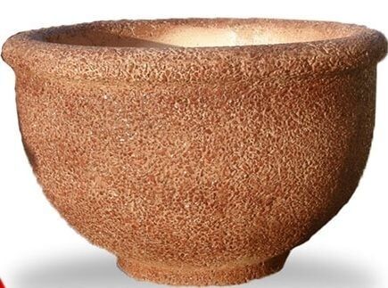 Arnavutköy Beton Saksı | Dekoratif Dış Mekan | Yuvarlak Peyzaj Saksısı