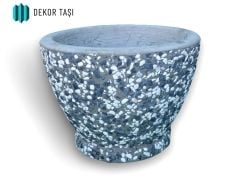 Balıkesir Beton Saksı | Mozaik Agrega Kaplamalı | Peyzaj Saksısı