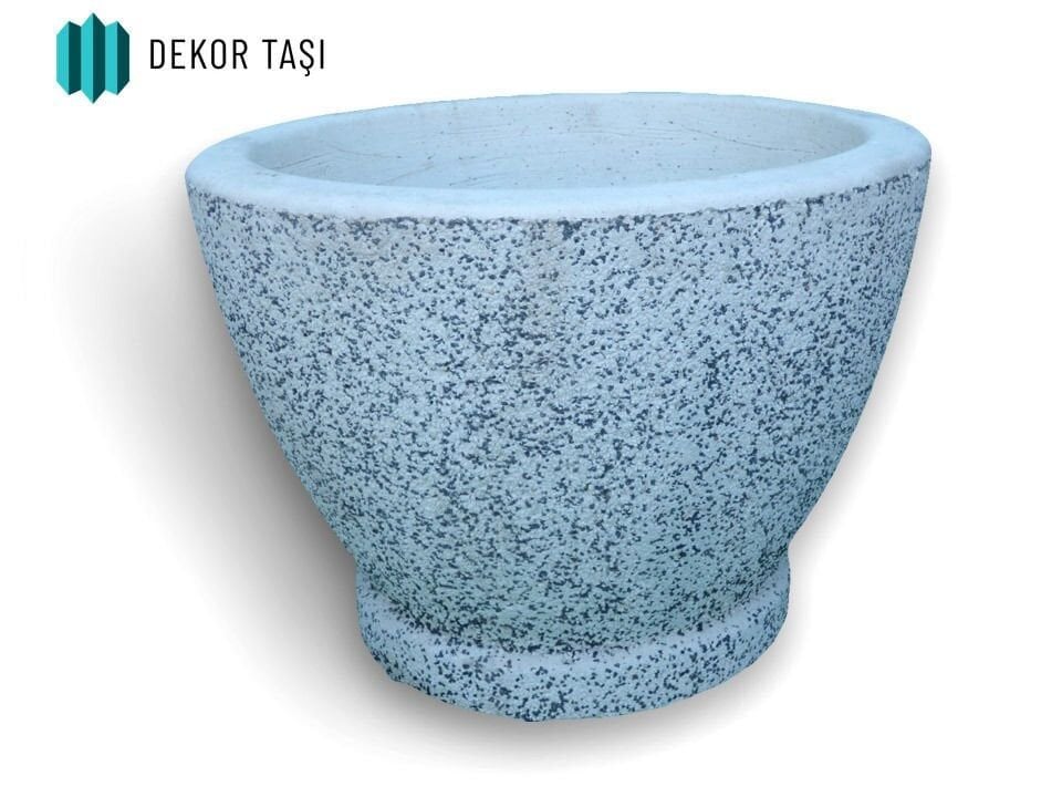 Van Beton Saksı | Mozaik Agrega Kaplama | Dekoratif Peyzaj Saksısı