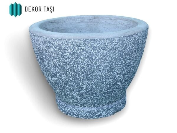 Aydın Beton Saksı | Konik Mozaik Kaplama | Modern Bahçe Saksısı