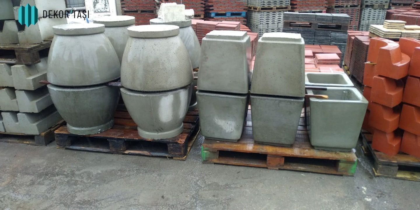 Trabzon Modeli Beton Saksı - Dikdörtgen Tasarım