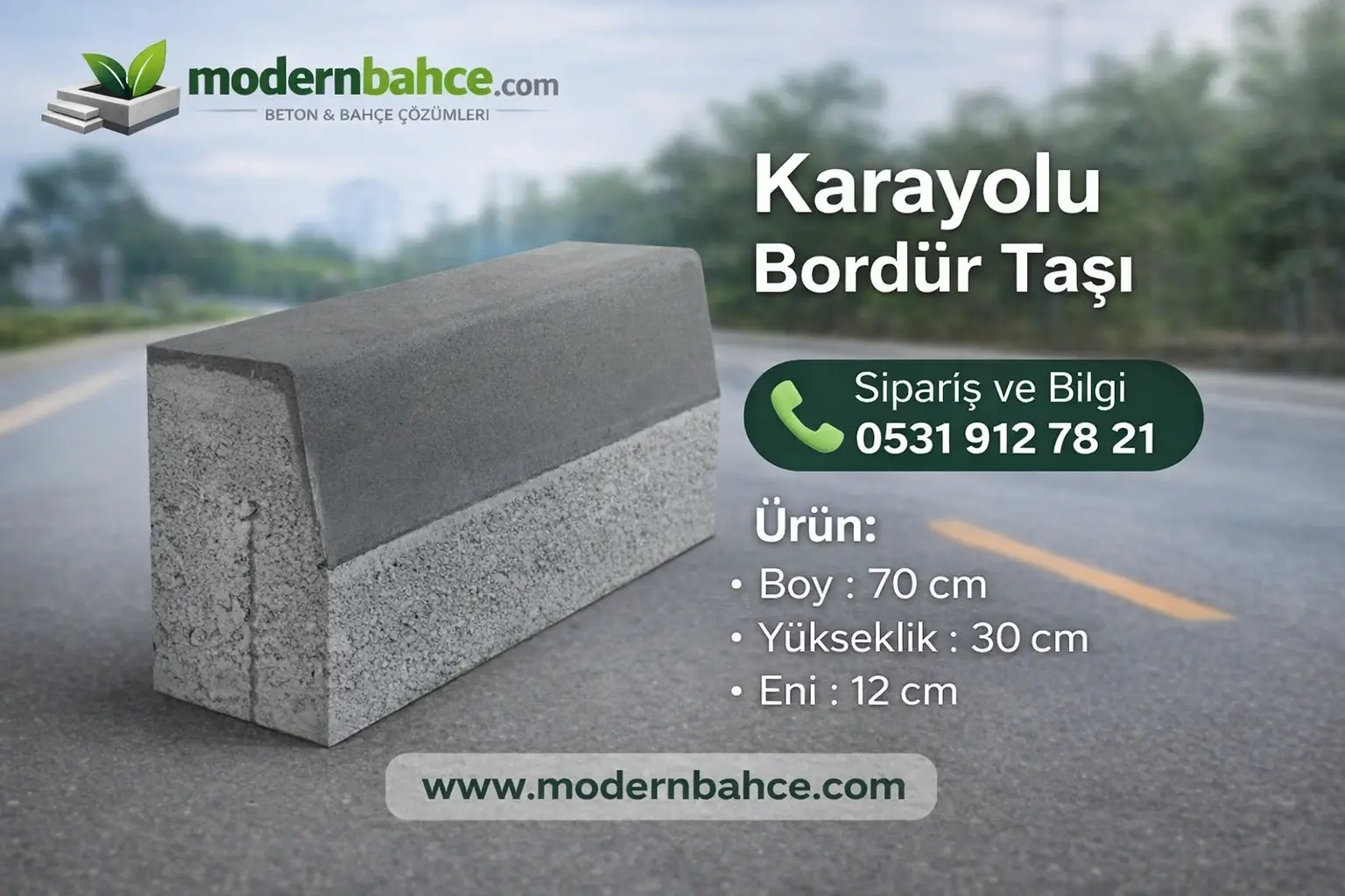 İstanbul Karayolu Bordür Taşı Fiyatları | 70x30 Yol Bordürü