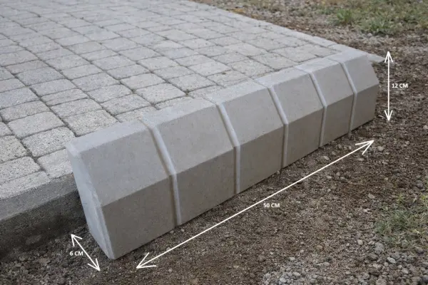 Çizgili Dekoratif Bordür Taşı Fiyatları | 50×12×6 cm