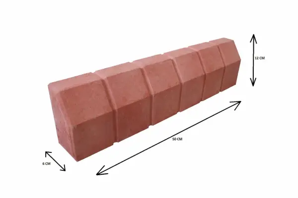 Çizgili Dekoratif Bordür Taşı Fiyatları | 50×12×6 cm