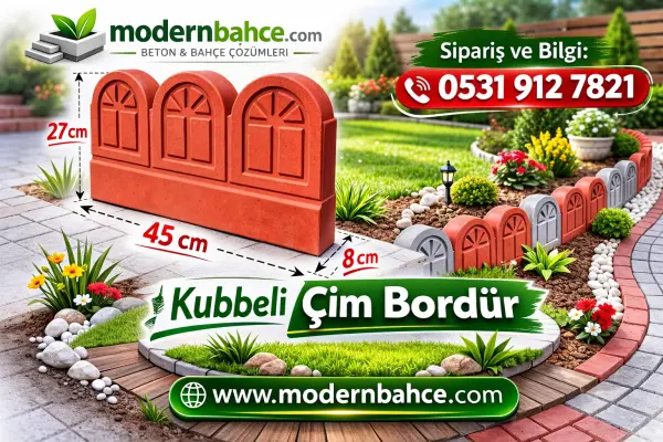 Kubbeli 45 cm Beton Bordür Taşı Fiyatı