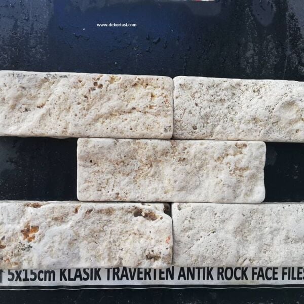 5X15 Klasik Traverten Antic Rock Face Filesiz