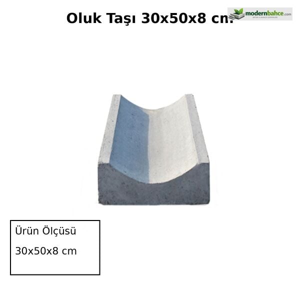 Oluk Taşı 30x50x8 cm