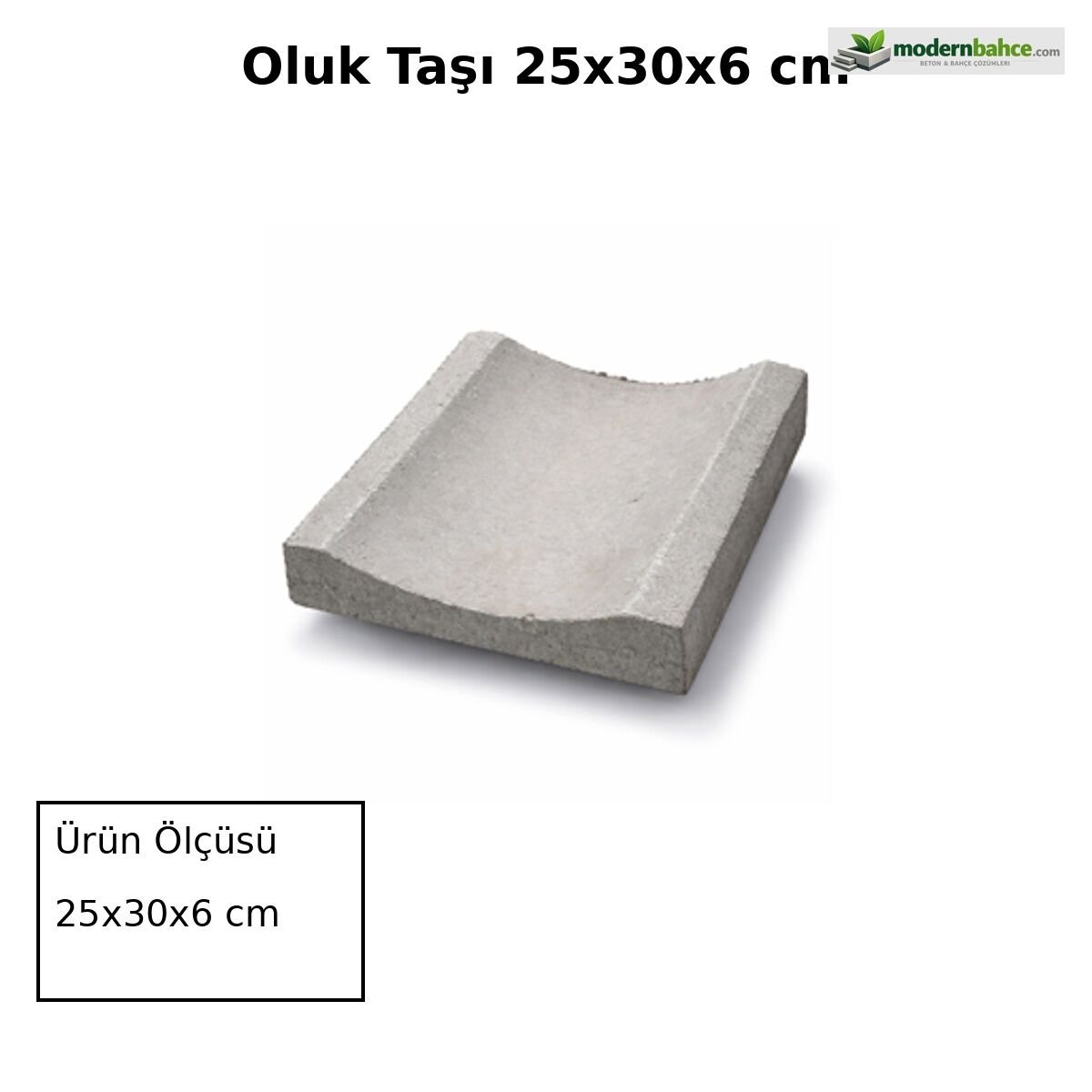 Oluk Taşı 30x25x8 cm