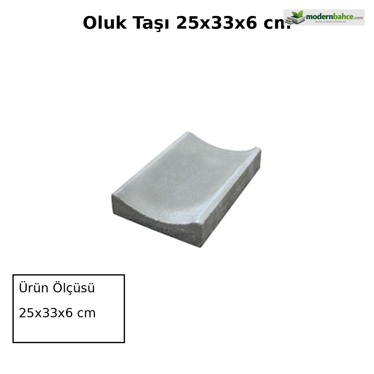 Oluk Taşı 25x33x6 cm