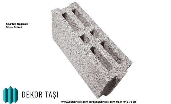 TBL 13,5 G 13,5x39x18,5 İki Sıra Boşluklu 6 Gözlü Blok