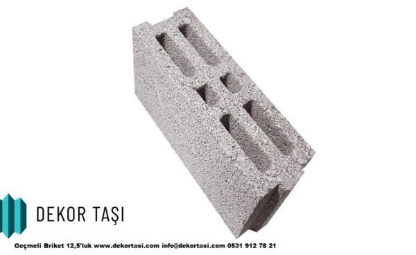 TBL 12,5 G 12,5x39x18,5 İki Sıra Boşluklu 6 Gözlü Blok