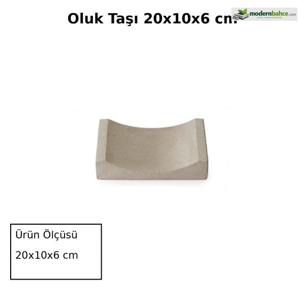 Oluk Taşı 20x10x6 cm