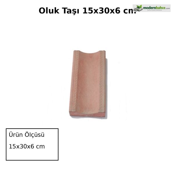 Oluk Taşı 15x30x6 cm
