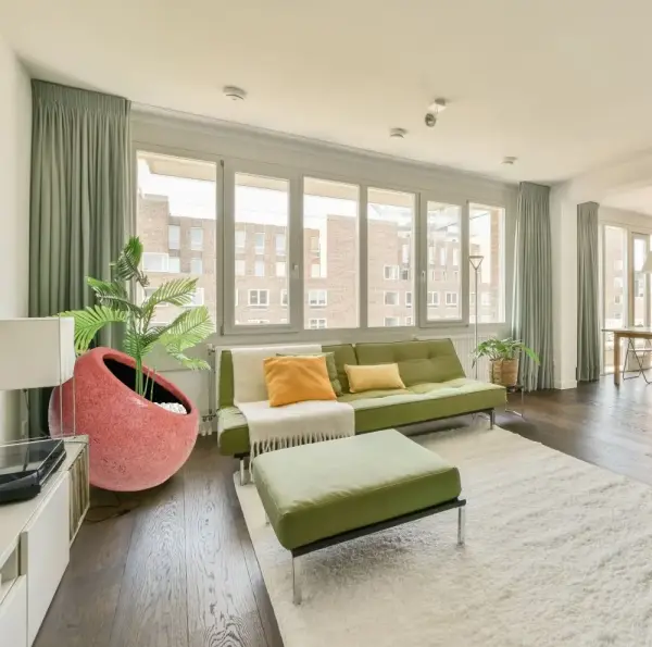 Dekoratif Yuvarlak Yatık Beton Saksı – 80x80 cm