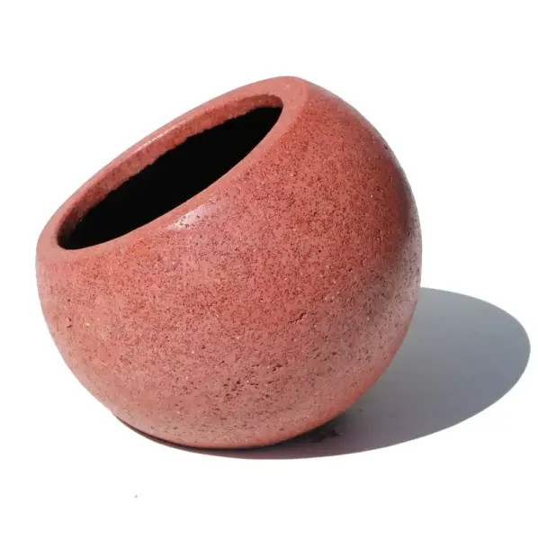 Dekoratif Yuvarlak Yatık Beton Saksı – 80x80 cm