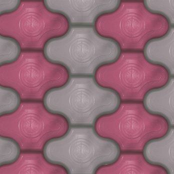 BAROK 1 Parke Taşı 4.5 cm (Pembe-Gri Kombinasyon)