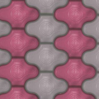 BAROK 1 Parke Taşı 4.5 cm (Pembe-Gri Kombinasyon)