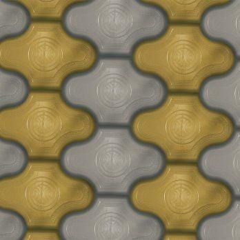 BAROK 1 Parke Taşı 4.5 cm (Sarı-Gri Kombinasyon)