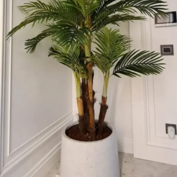 Modern Yuvarlak Beton Saksı – 30 / 55 / 75 Litre Dekoratif Bahçe ve İç Mekan Saksısı