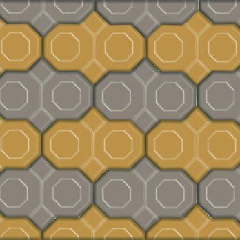 SEKİZ KÖŞE GÖZLÜ Parke Taşı 6 cm (Sarı-Gri Kombinasyon)