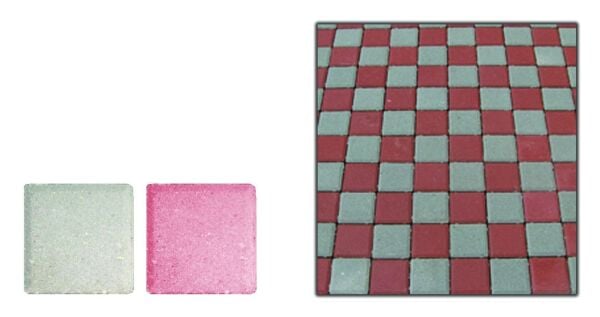 Kırmızı Küp Taşı 10x10 | Canlı Dış Mekan Zemini