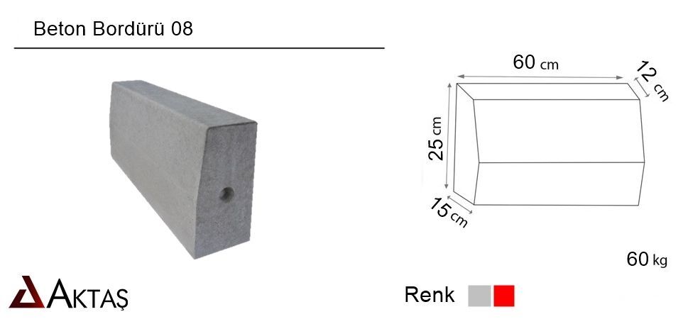 Belediye Bordürü Gri 15x30x70 cm Fiyatları | Dayanıklı Kaldırım Bordürleri