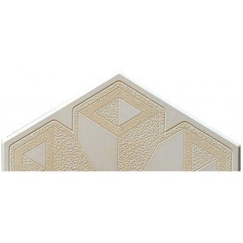 Büyük Altıgen Köşe Yarım Desenli Beton Parke Taşı (Bej Ton)