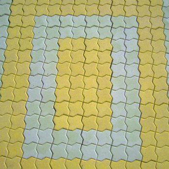 ES Taşı Çizgi Parke Taşı 6 cm (Sarı ve Açık Gri)