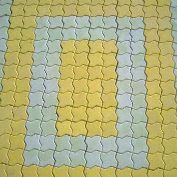 ES Taşı Çizgi Parke Taşı 6 cm (Sarı ve Açık Gri)