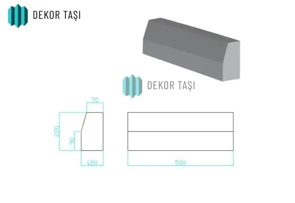 Limonluk Gri Bahçe Bordür Taşı Filmli 10x20x50 cm - Sancaktepe Fiyatları | Dayanıklı & Estetik