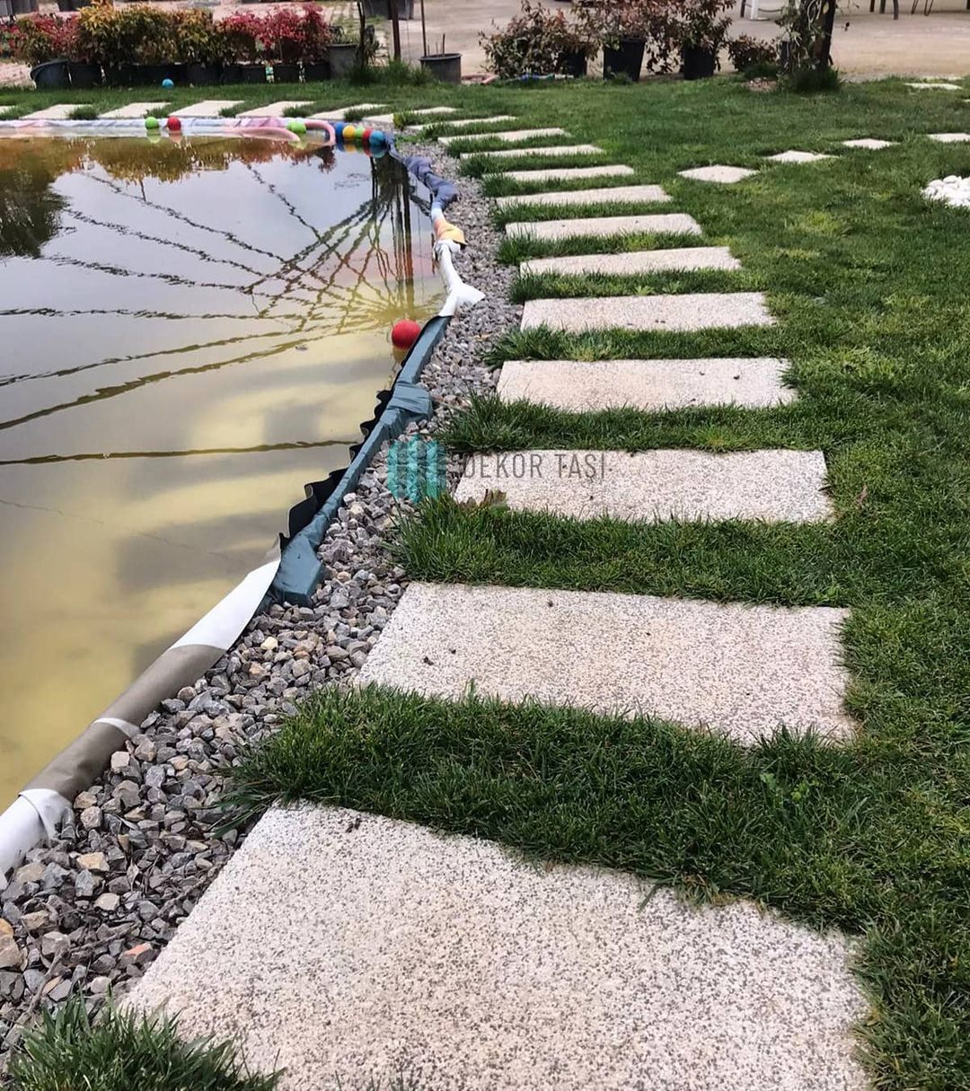 30x60x8 Granit Kumlamalı Plak Taşı (Granit Desenli Kaymaz Plak Parke)