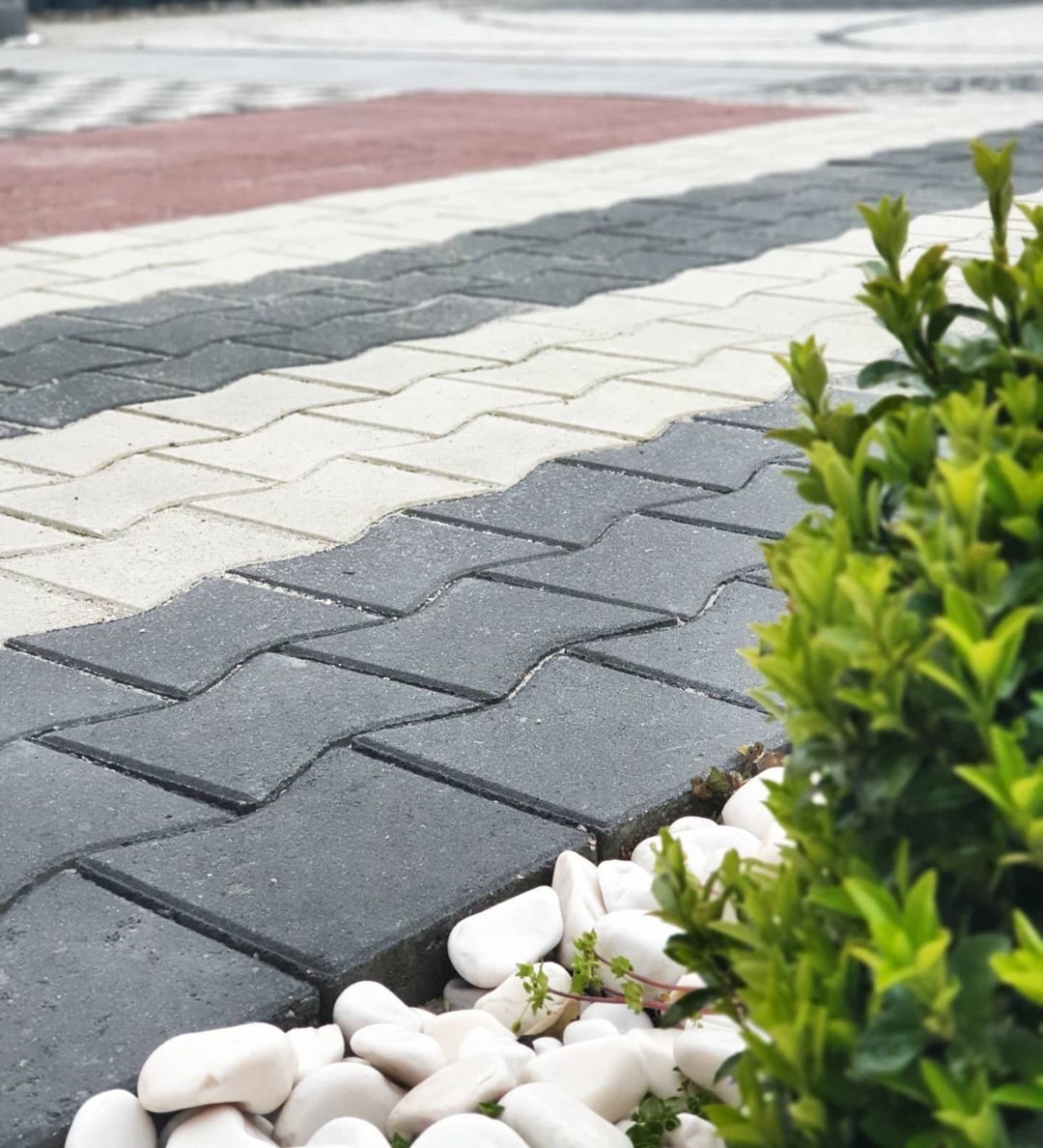 Dekor Kilit Taşı BlackWhite (Siyah Beyaz Kilit Parke)