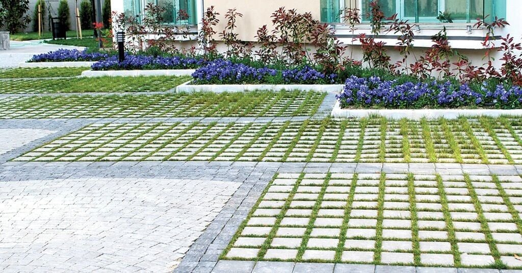 Gri Çim Parke Taşı (Çim Taşı)