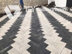 Bazalt Kumlamalı Prizma Parke 10x20 | Şık Dış Mekan Zemini