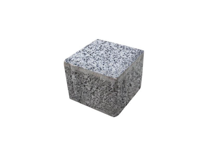 Beyaz Kumlamalı Küp Taşı | Aydınlık Dış Mekan Zemini