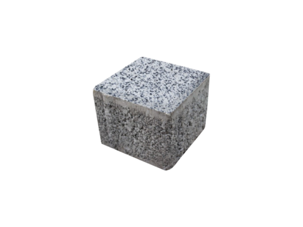 Beyaz Kumlamalı Küp Taşı | Aydınlık Dış Mekan Zemini