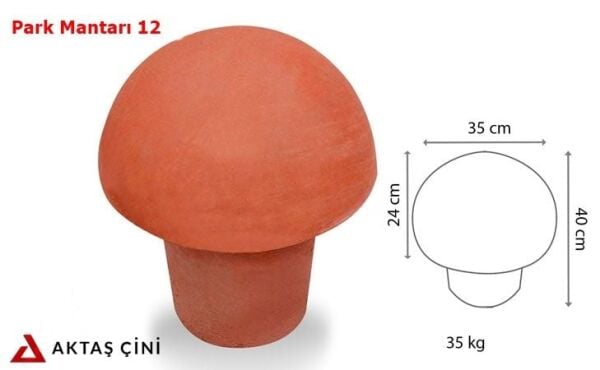 Beton Park Mantarı 35x40x24 cm, 35 kg - Ankara