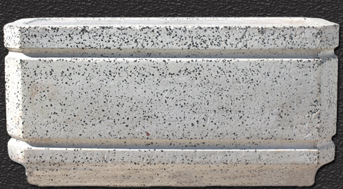 Zarif Mozaikli Dikdörtgen Beton Saksı - Büyük Boy (80x30x40 cm)